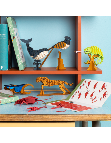 Puzzle 3D Caméléon - Tout autour du monde - Moulin Roty
