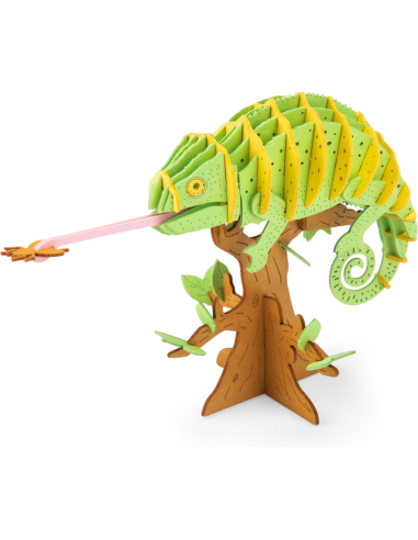 Puzzle 3D Caméléon - Tout autour du monde - Moulin Roty