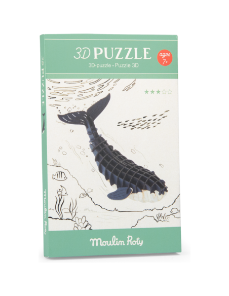 Puzzle 3D Baleine - Tout autour du monde - Moulin Roty