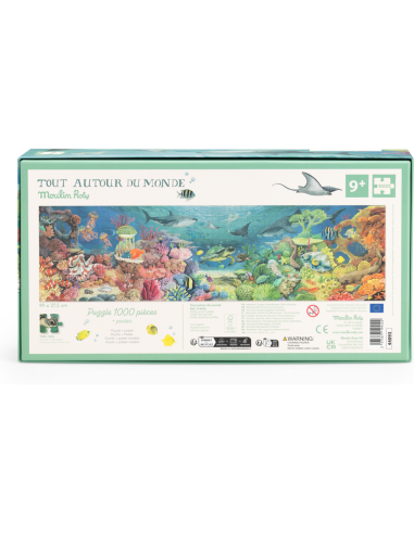 Puzzle Le récif corallien 1000 pcs - Tout autour du monde - Moulin Roty - Tout autour du monde