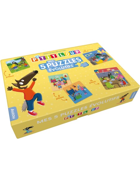 P'tit loup - Mes 5 puzzles évolutifs - Auzou