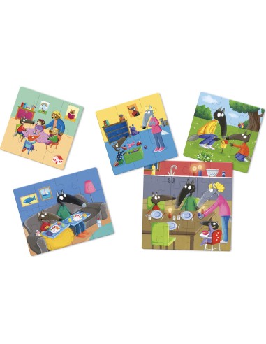 P'tit loup - Mes 5 puzzles évolutifs - Auzou