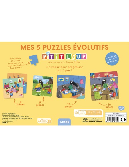 P'tit loup - Mes 5 puzzles évolutifs - Auzou