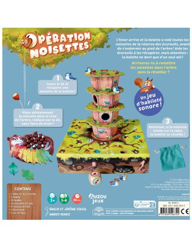 Un jeu coopératif pour cacher les noisettes sans réveiller la belette!