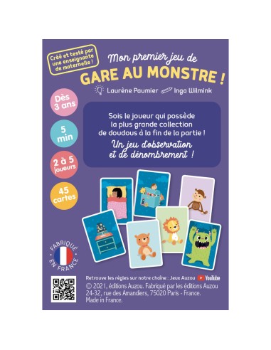 Jeu de cartes - Mon premier jeu de gare au monstre ! - Auzou