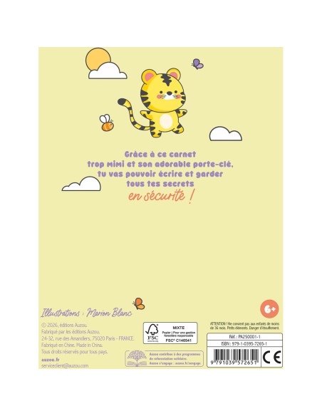 Mon Carnet Secret - Porte-Cle Tigre - Auzou