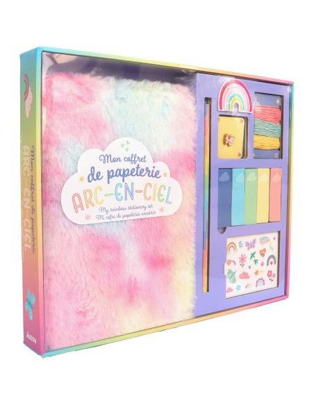 Ma papeterie créative - Mon coffret papeterie arc-ciel - Activités et loisirs créatifs - Auzou