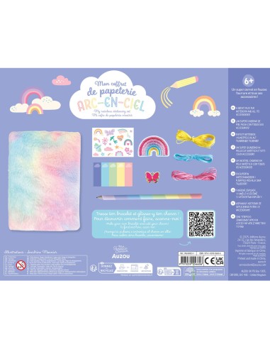 Ma papeterie créative - Mon coffret papeterie arc-ciel - Activités et loisirs créatifs - Auzou