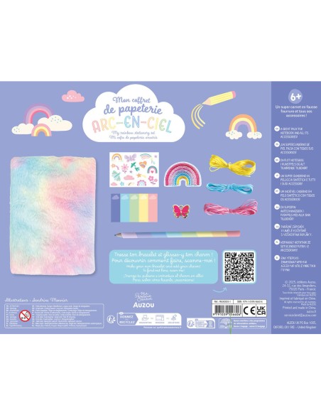 Ma papeterie créative - Mon coffret papeterie arc-ciel - Activités et loisirs créatifs - Auzou