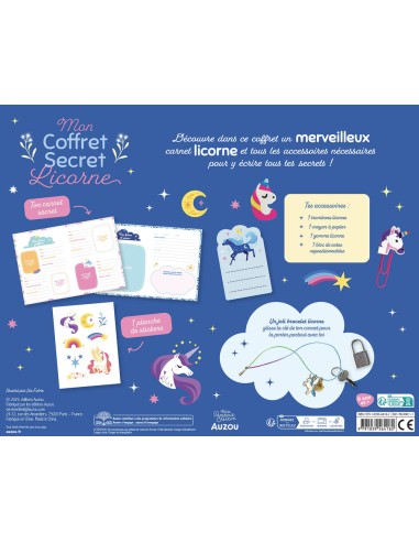 Ma papeterie créative - Mon coffret secret licornes - Activités et loisirs créatifs - Auzou
