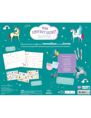 Mon coffret secret licorne - Activités et loisirs créatifs - Auzou