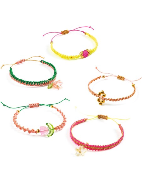 Bracelets macramé roses - Perles et Bijoux - Techniques - Djeco