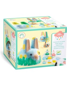 Coffret Peinture Peindre avec ses doigts - Trio de lapinous - Djeco 2