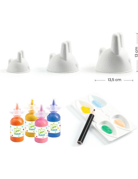 Coffret Peinture Peindre avec ses doigts - Trio de lapinous - Djeco