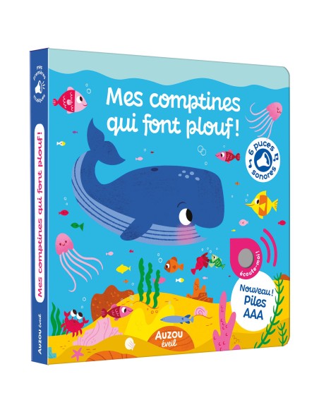Livre sonore Mes comptines qui font plouf - Auzou
