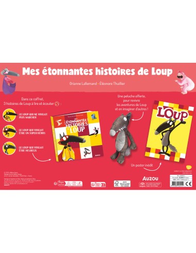 Coffret peluche - Mes étonnantes histoires loup - Livres enfants - Auzou
