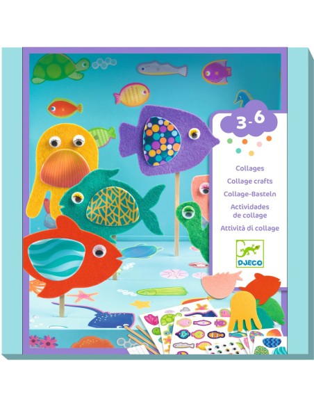 Coffret Collages Collages - Joyeux aquarium - Djeco
