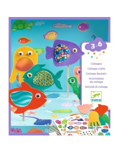 Coffret Collages Collages - Joyeux aquarium - Djeco 2
