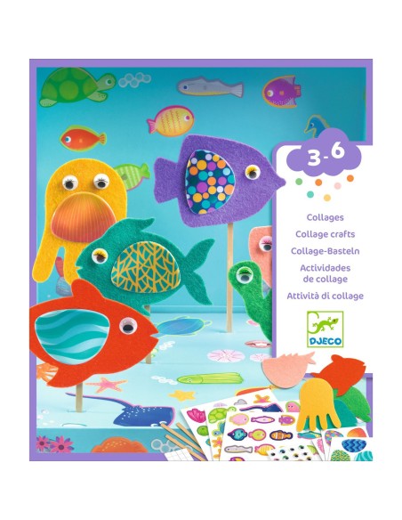 Coffret Collages Collages - Joyeux aquarium - Djeco