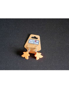 Boucles d'oreille Meeple orange
