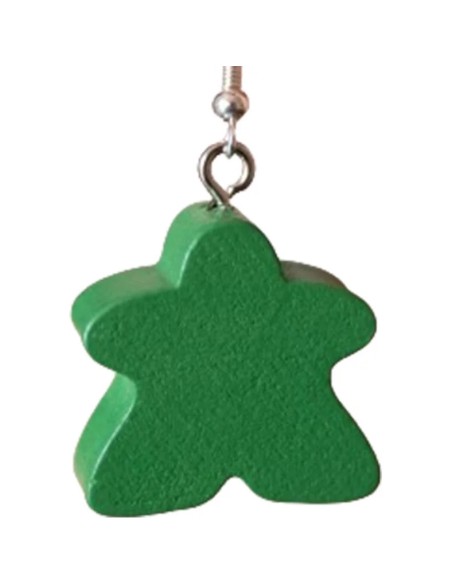 Boucles d'oreille Meeple vert