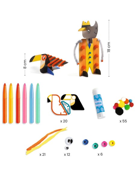 Coffret multi activités 6 Chics de la savane - Djeco