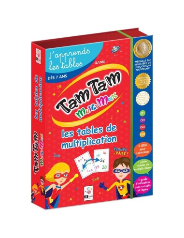 Tam tam multimax - coffret multiplication - 2 jeux pour apprendre et réviser les tables de multiplication. - Ab Ludis Editions
