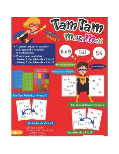 Tam tam multimax - coffret multiplication - 2 jeux pour apprendre et réviser les tables de multiplication. - Ab Ludis Editions 2