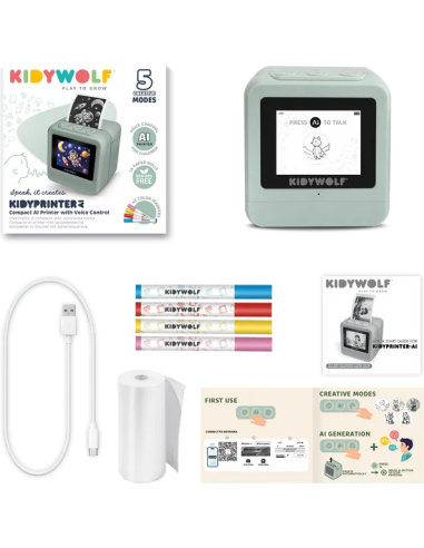 Kidyprinter Ai - Imprimante IA thermique Kidywolf