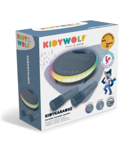 Kidykaraoke Enceinte Karaoke avec micros bleu - Kidywolf