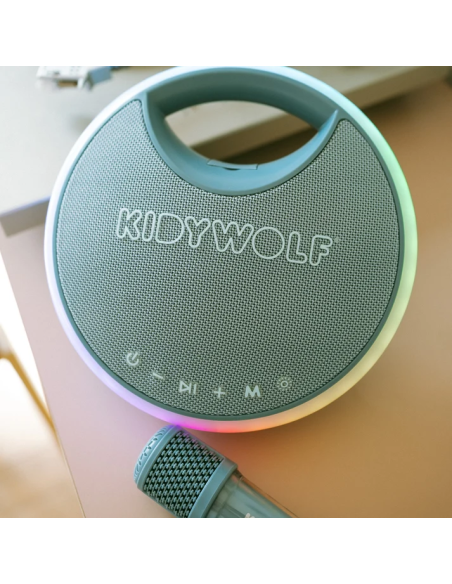 Kidykaraoke Enceinte Karaoke avec micros bleu - Kidywolf