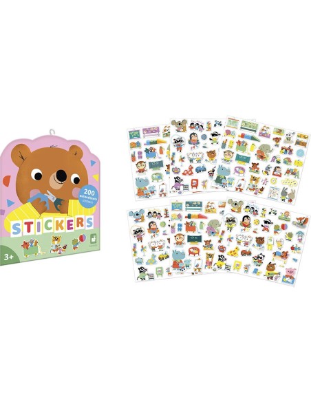 Stickers Maternelle x200 : Mosaïque, gommettes & stickers - Janod