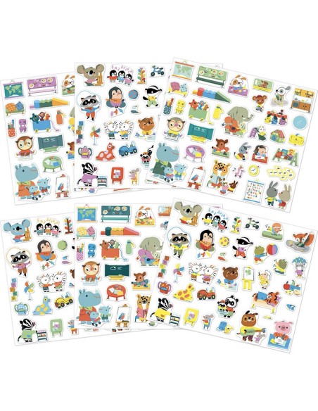 Stickers Maternelle x200 : Mosaïque, gommettes & stickers - Janod