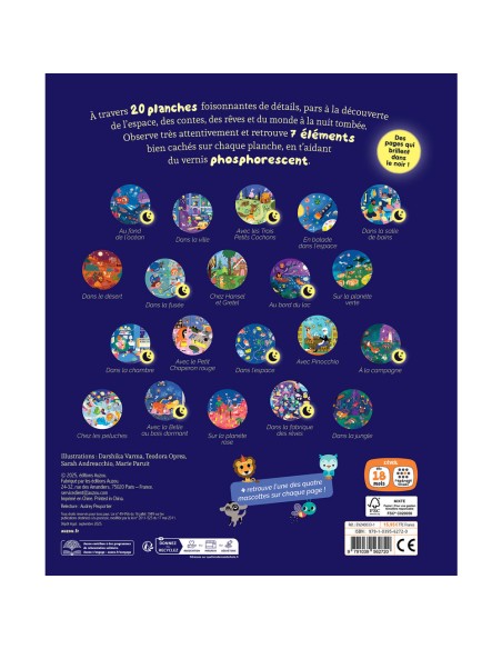 Mes 20 cherche et trouve des tout-petits - Qui brillent dans le noir ! - Livres enfants - Auzou