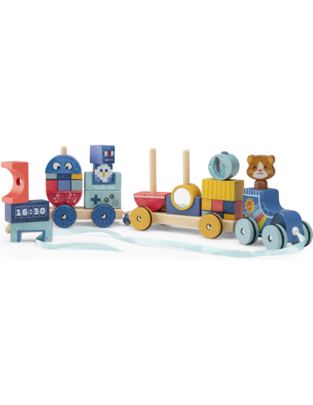 Train à tirer - Moulin Roty - Puce & Pilou