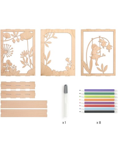 Coffret Coloriage sur bois : Alizée - Djeco