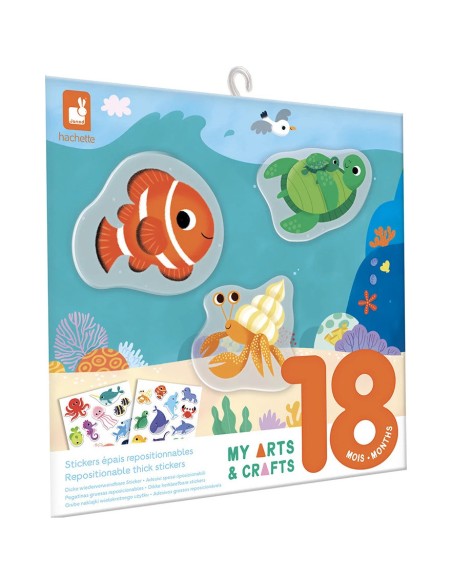 My Arts&Crafts : Stickers épais repositionnables La Mer 18 mois - Janod