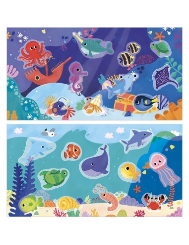 My Arts&Crafts : Stickers épais repositionnables La Mer 18 mois - Janod