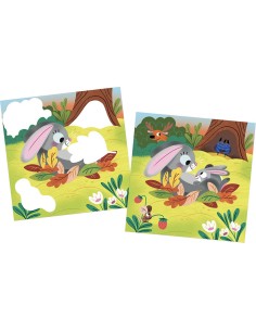 Coffret Créatif Feutre Magique Animaux Calins - 18 mois : Peinture par numéro & coloriage - Janod 2