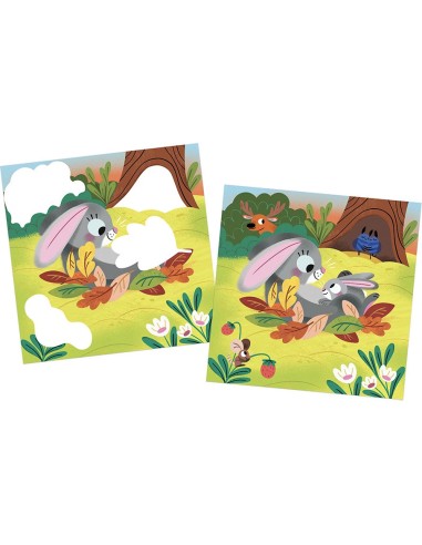 Coffret Créatif Feutre Magique Animaux Calins - 18 mois : Peinture par numéro & coloriage - Janod