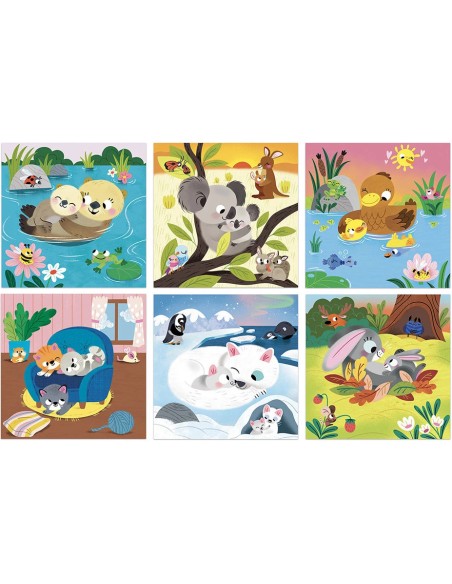 Coffret Créatif Feutre Magique Animaux Calins - 18 mois : Peinture par numéro & coloriage - Janod