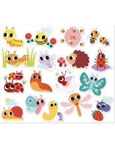 Stickers Petits Bêtes x100 : Mosaïque, gommettes & stickers - Janod 2