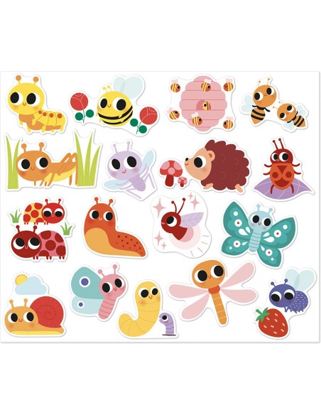 Stickers Petits Bêtes x100 : Mosaïque, gommettes & stickers - Janod