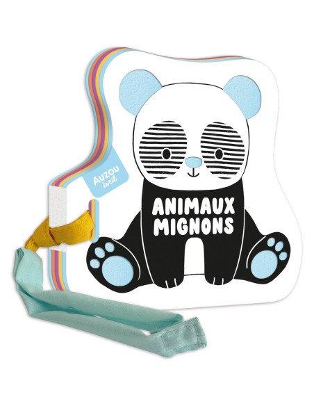 Mon premier livre poussette en noir et blanc - Animaux mignons - Auzou