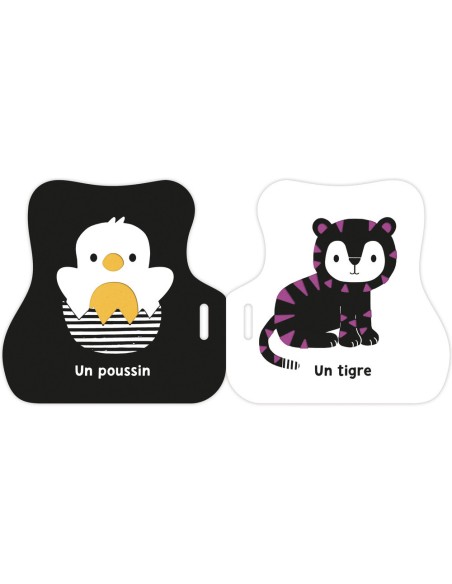 Mon premier livre poussette en noir et blanc - Animaux mignons - Auzou