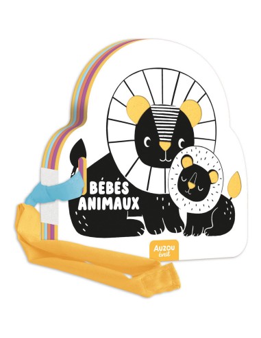 Mon premier livre poussette en noir et blanc - Bébés animaux - Auzou