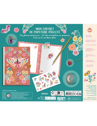 Mon coffret de papeterie pailleté - Activités et loisirs créatifs - Auzou