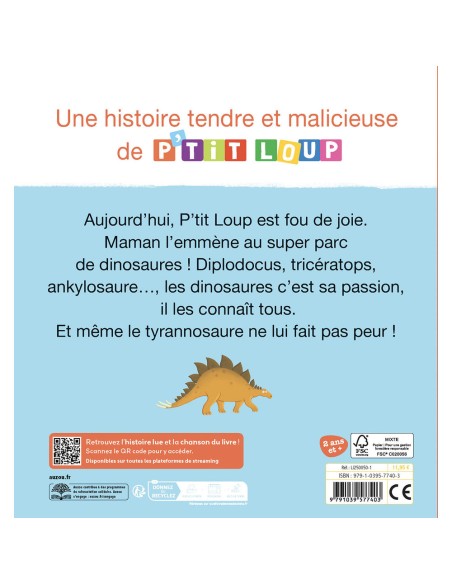 P'tit loup adore les dinosaures - Livres enfants - Auzou