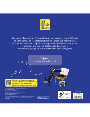 Le loup qui voulait faire de la musique - Livres enfants - Auzou