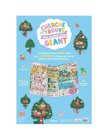 Cherche et trouve géant - Mini mondes cosy - Auzou